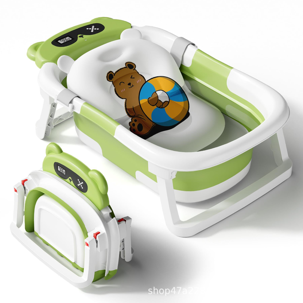 Vaschetta Bagnetto Neonato Pieghevole Termometro