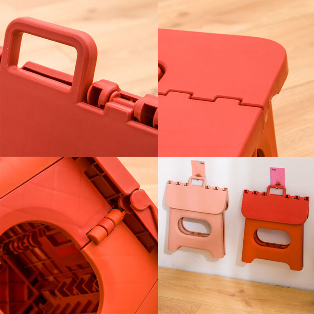 Folding Step Stool Portable Lightweight Plastic Stool with Handle 8