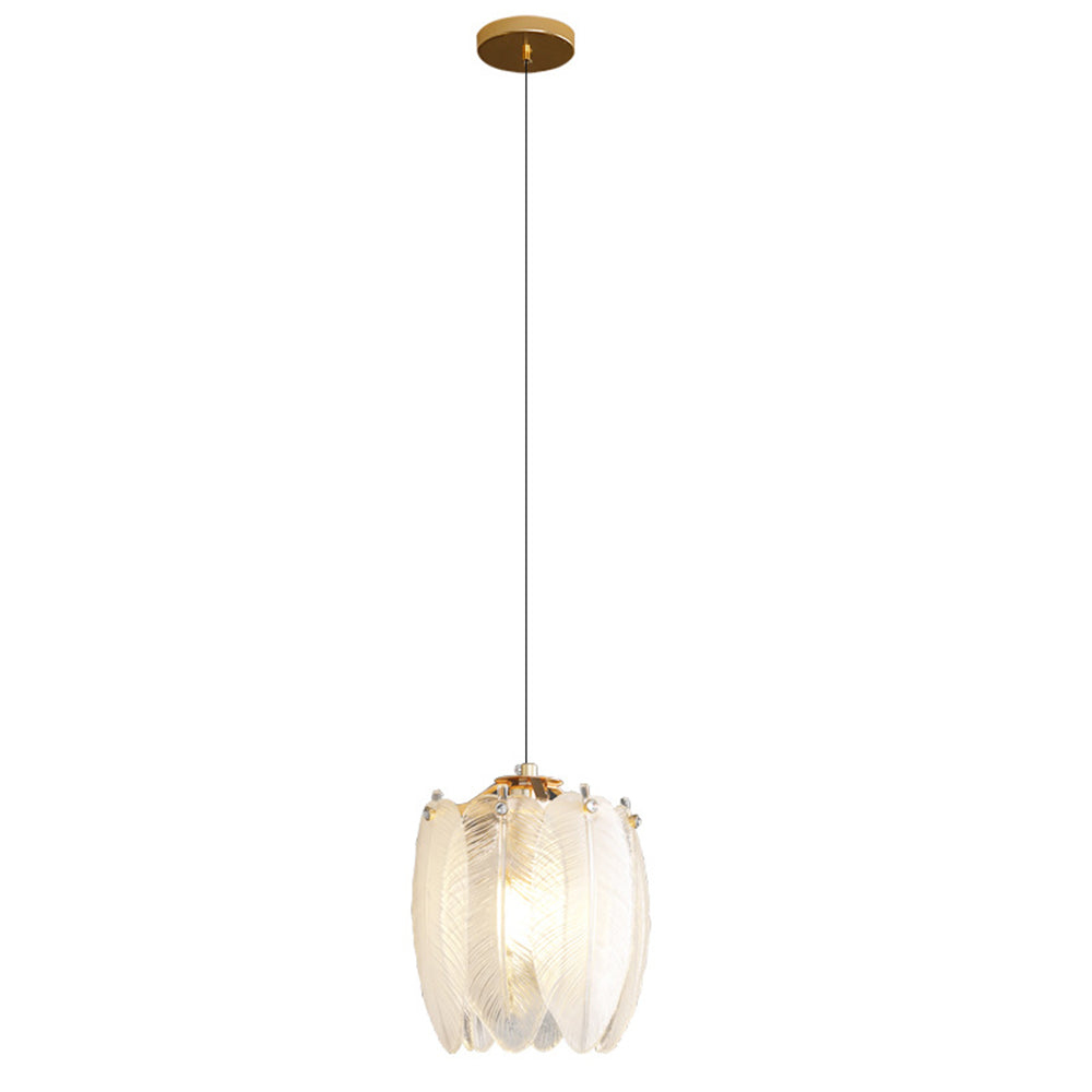Lampadario a Sospensione in Vetro con Stile Francese e Molla