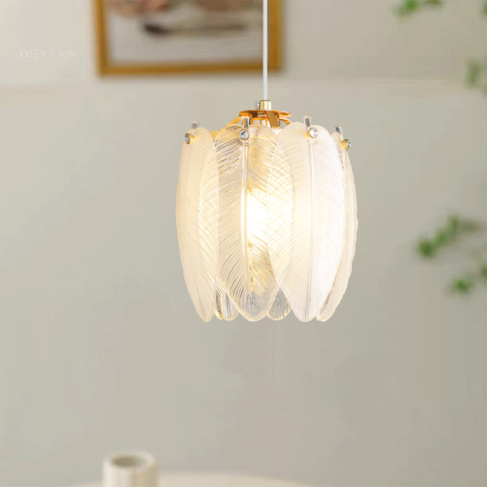 Lampadario a Sospensione in Vetro con Stile Francese e Molla
