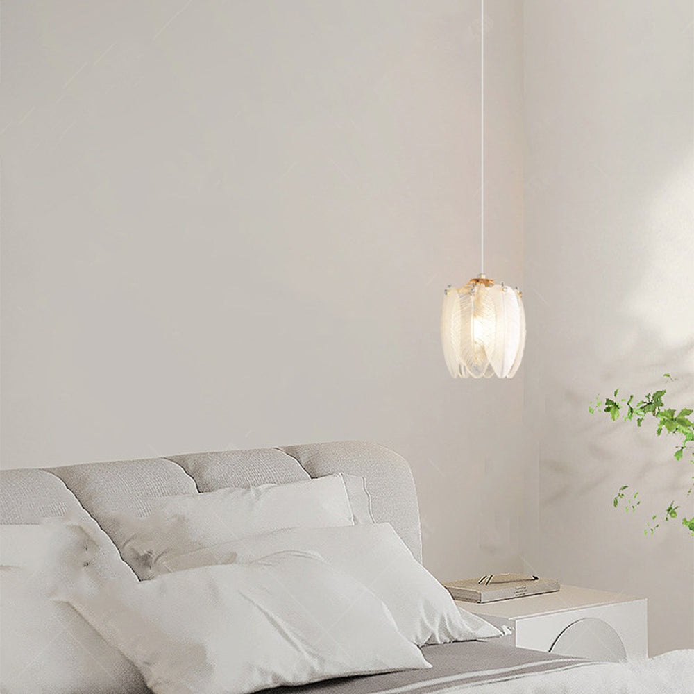 Lampadario a Sospensione in Vetro con Stile Francese e Molla
