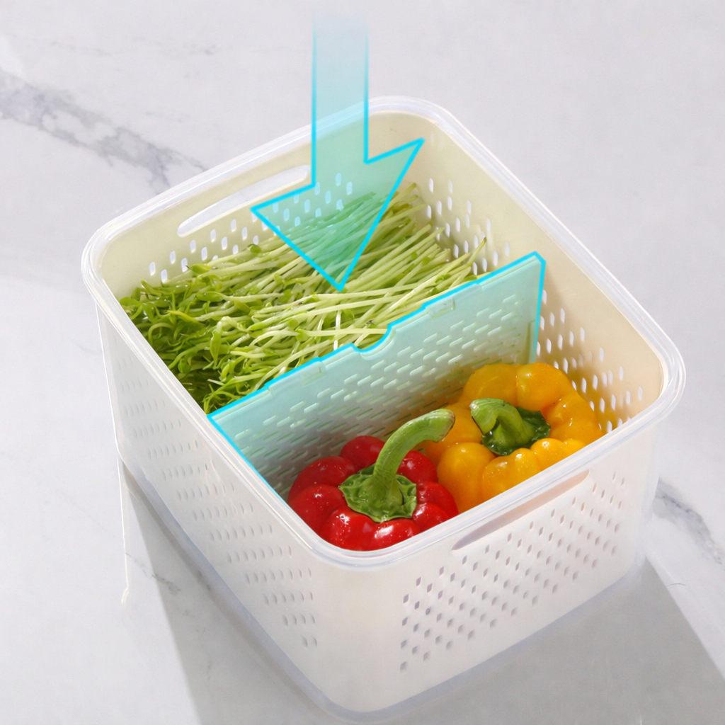 Set de recipientes herméticos para refrigerador, cajas de almacenamiento para frutas y verduras, a prueba de fugas