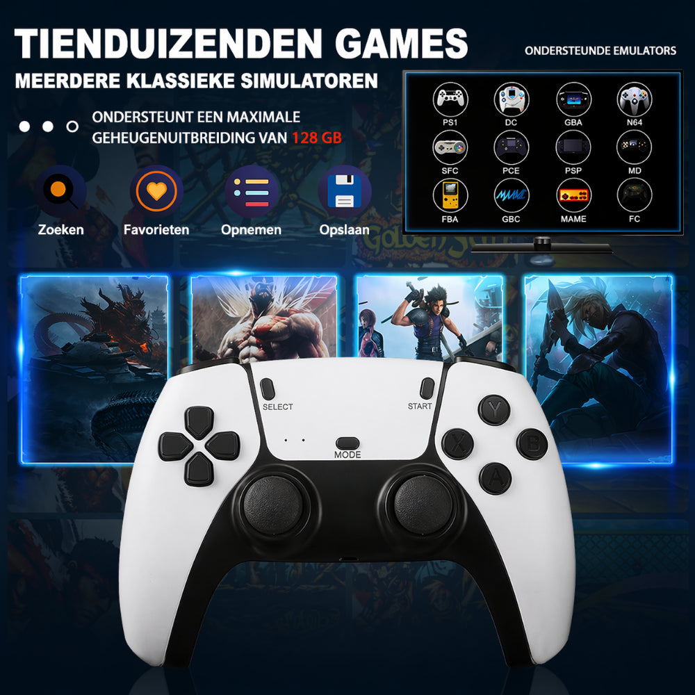 Retro Game Console Gaming Stick 4K Wireless