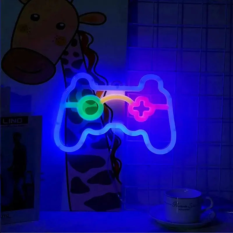 NeonGlow - LED Game Controller Neon Sign for Gamers