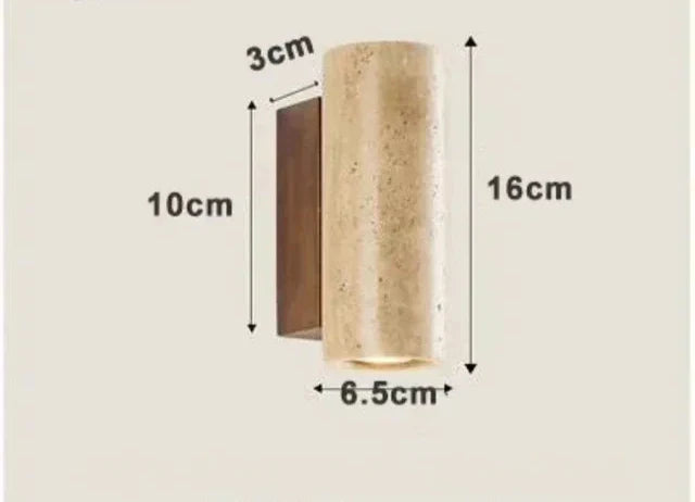 StoneGlow - Lampada da parete moderna con aspetto in pietra naturale per soggiorno e camera da letto