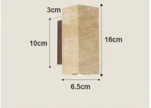 StoneGlow - Lampada da parete moderna con aspetto in pietra naturale per soggiorno e camera da letto