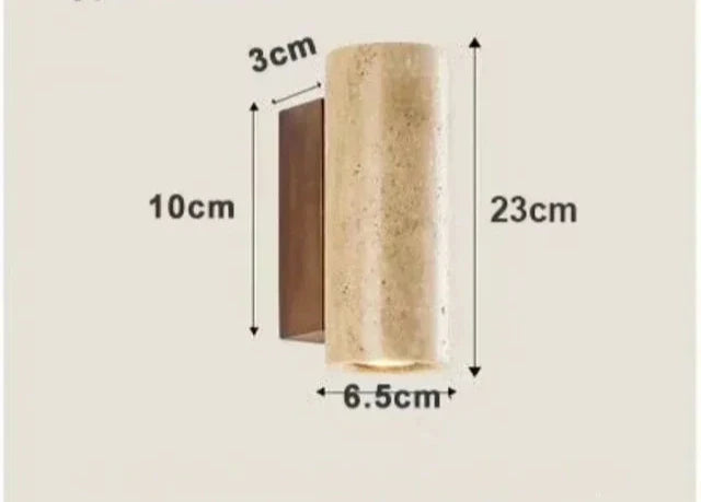 StoneGlow - Lampada da parete moderna con aspetto in pietra naturale per soggiorno e camera da letto