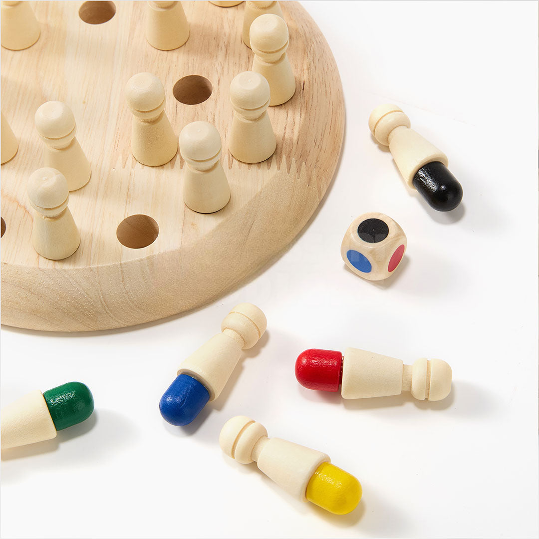 Gioco Memoria Bambini Legno Colori Educativo