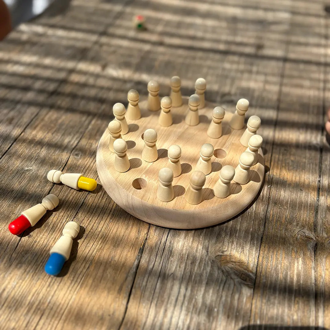 Gioco Memoria Bambini Legno Colori Educativo