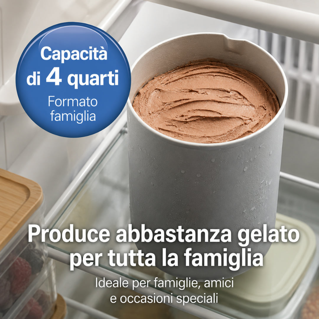 Gelatiera elettrica automatica per gelato domestica