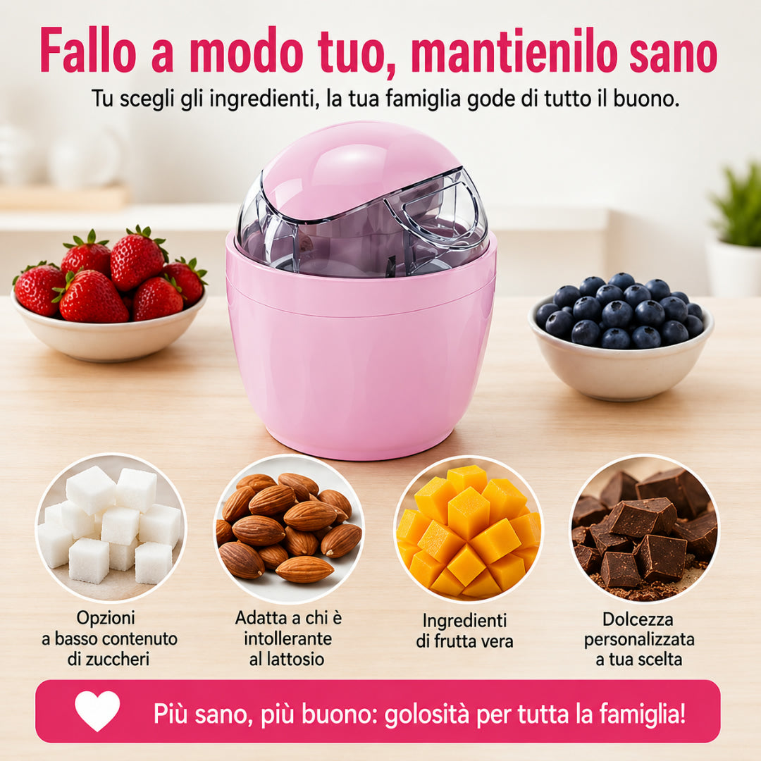 ICe Cream Maker Cooling Compact Home Dessert Gelato Maker 