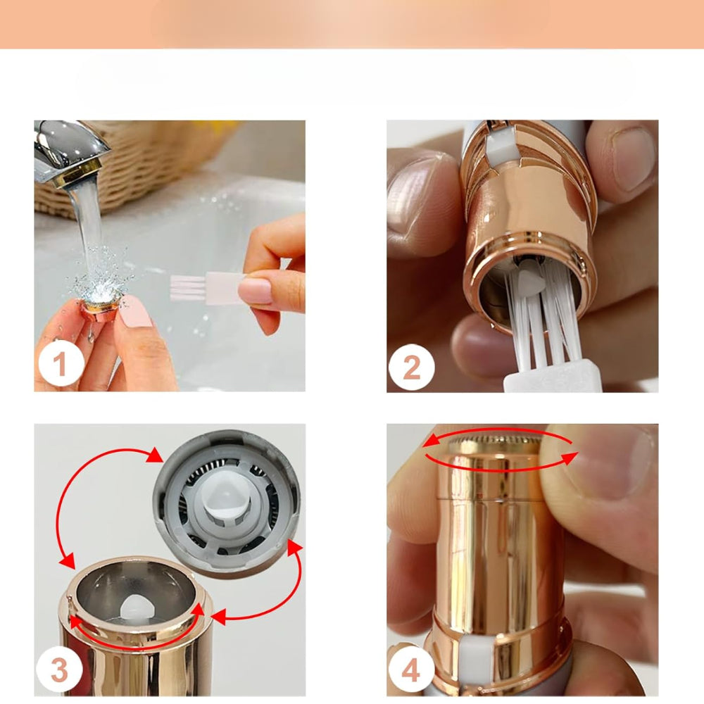 Epilatore Elettrico Viso Donna USB Ricaricabile LED