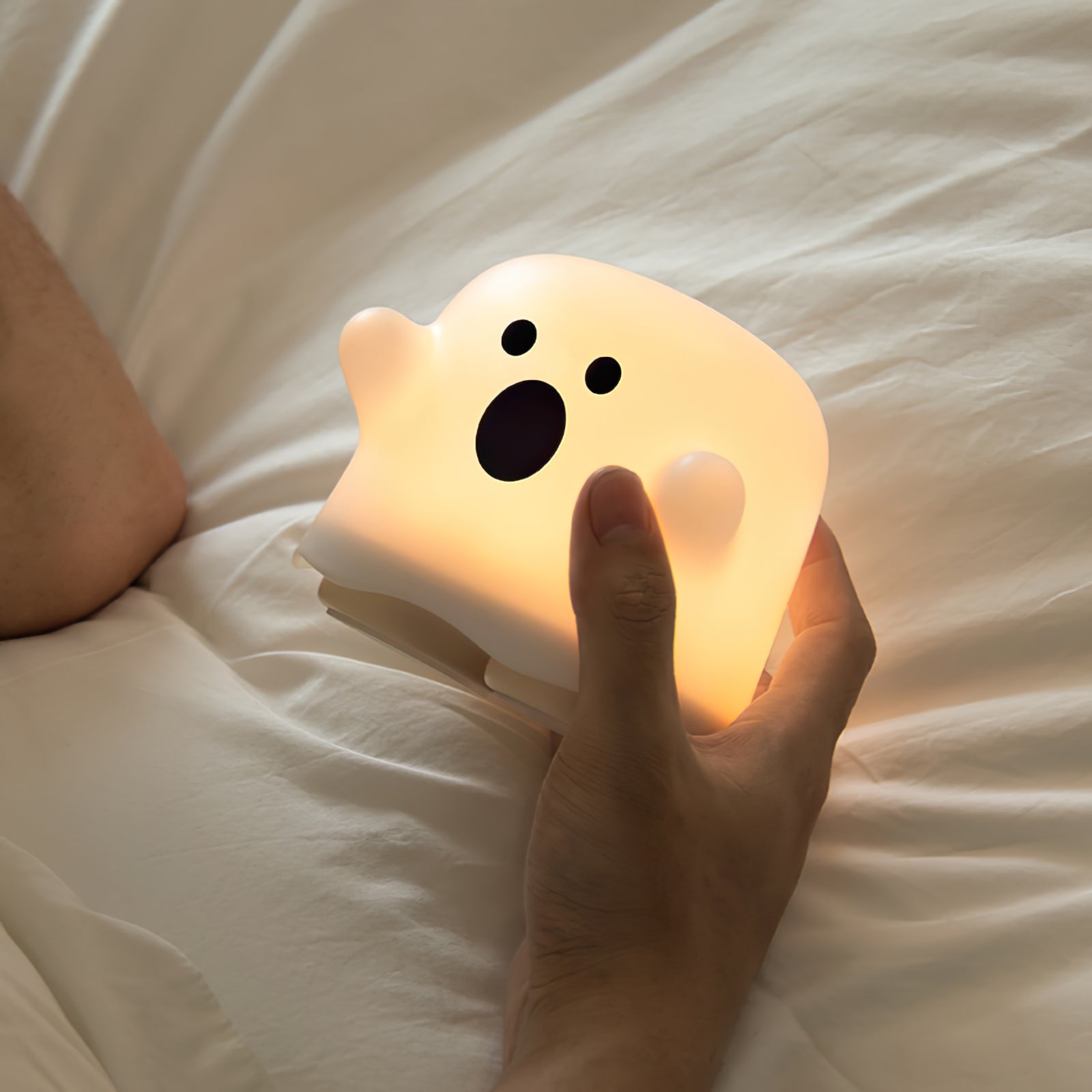 GhostLume - Lampada da tavolo di design ricaricabile con batteria