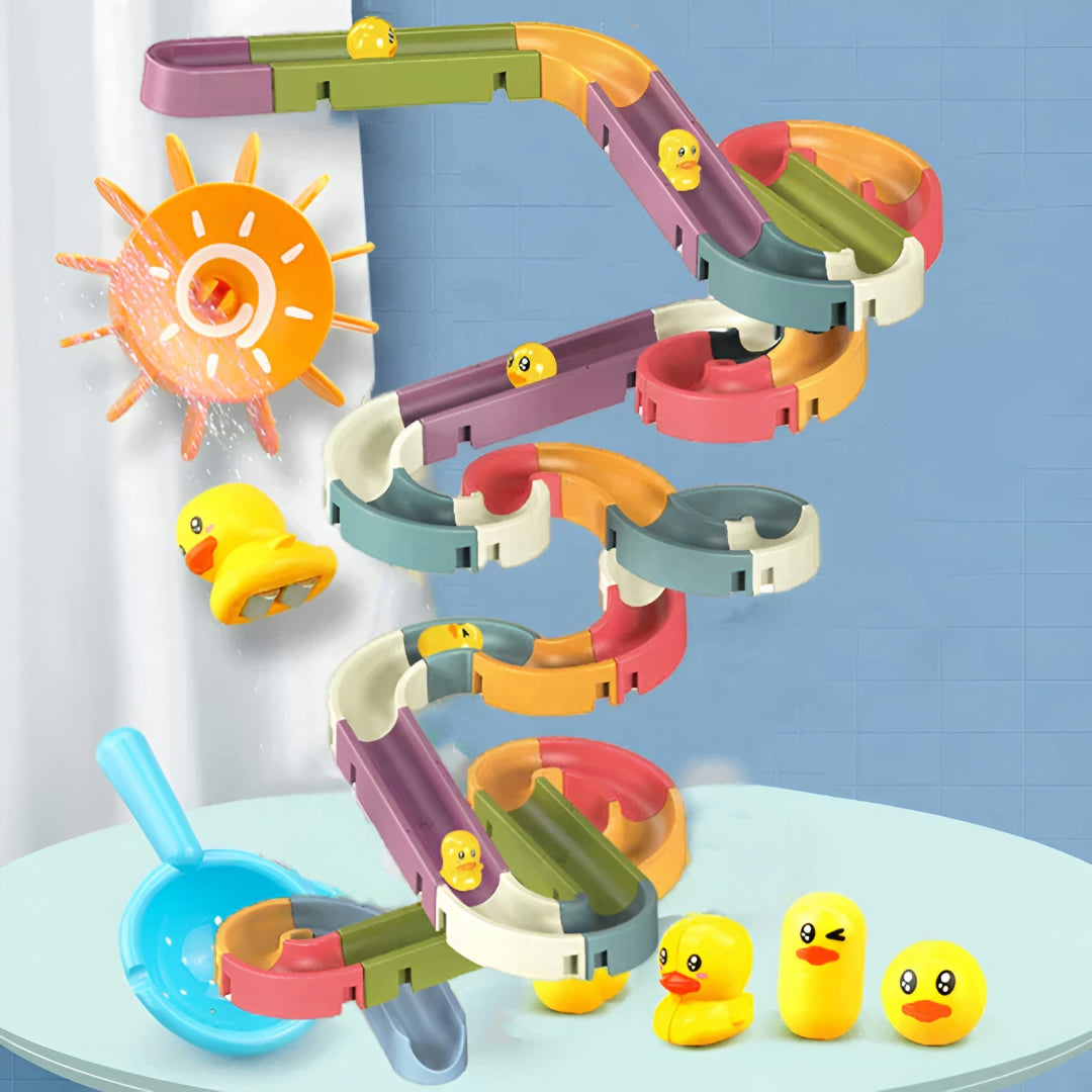 Giocattolo da bagno interattivo con pista d'acqua per il divertimento dei bambini