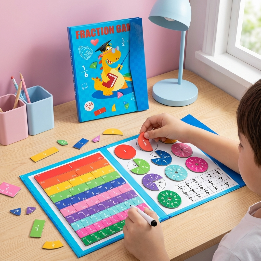 Gioco educativo matematica frazioni magnetiche apprendimento