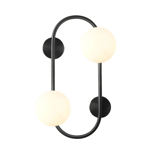 LuminoSphere - Candeeiro de Parede Moderno em Latão com Esferas de Vidro