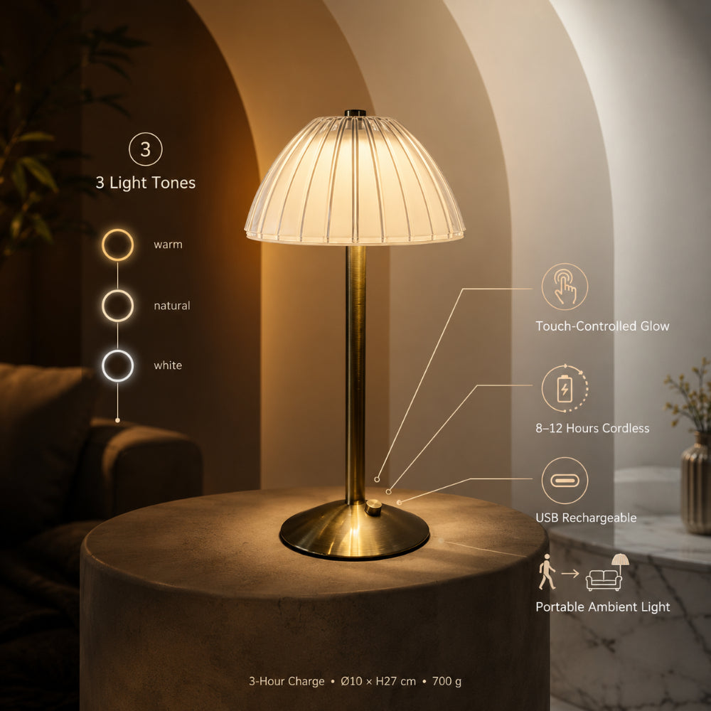 GlowFusion - Crystal Wireless Table Lamp