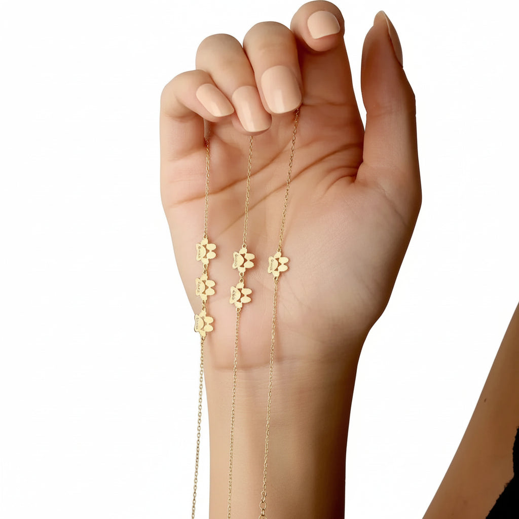 Bracciale Impronta Personalizzato Minimalista Acciaio Inossidabile