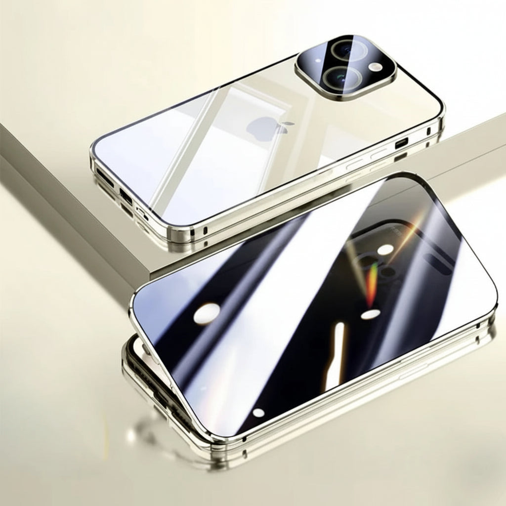 Phone Case Tempered Glass Magnetic Privacy Protection 360 Degrees