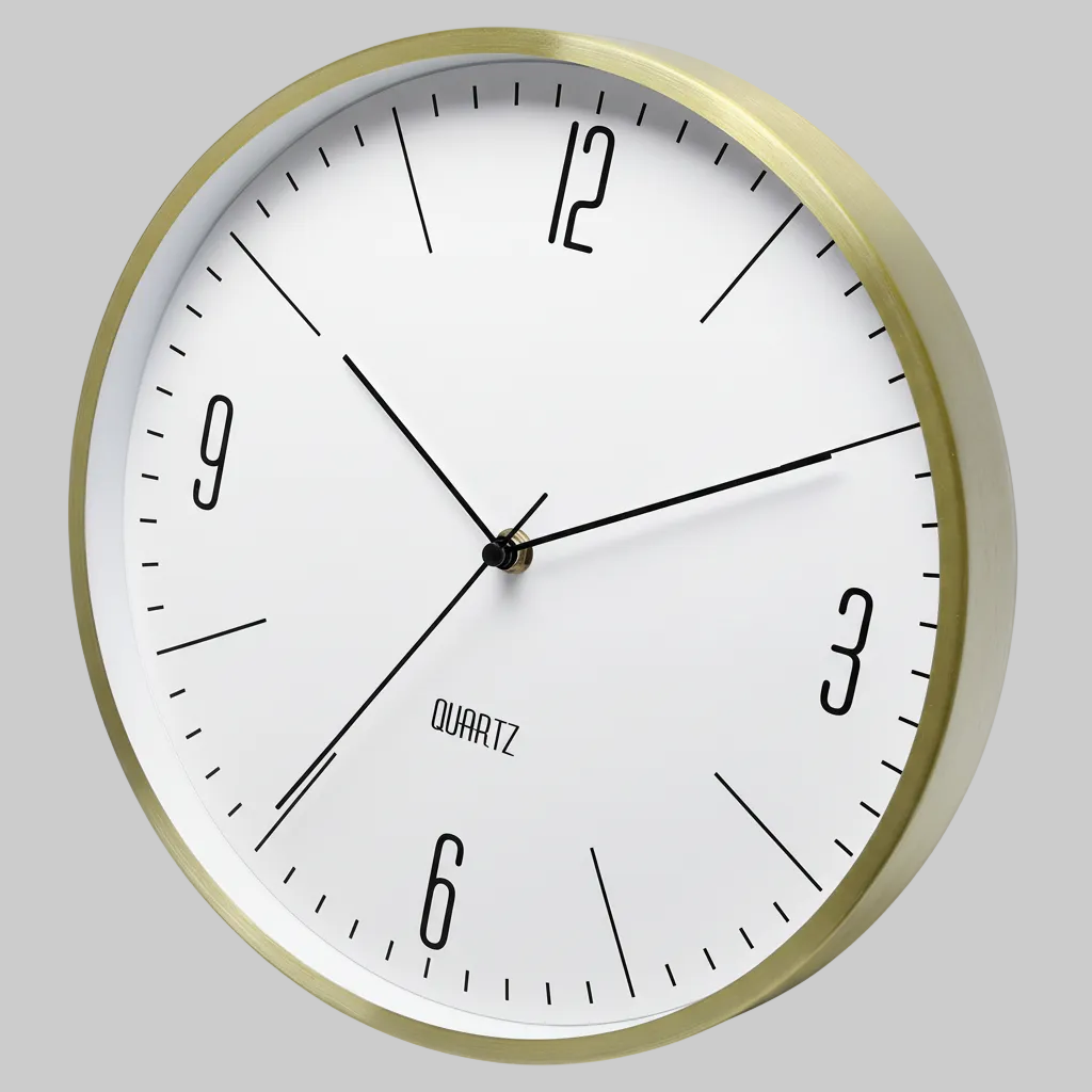 Wandklok Muurklok Minimalistisch Goud Metalen Design Klok