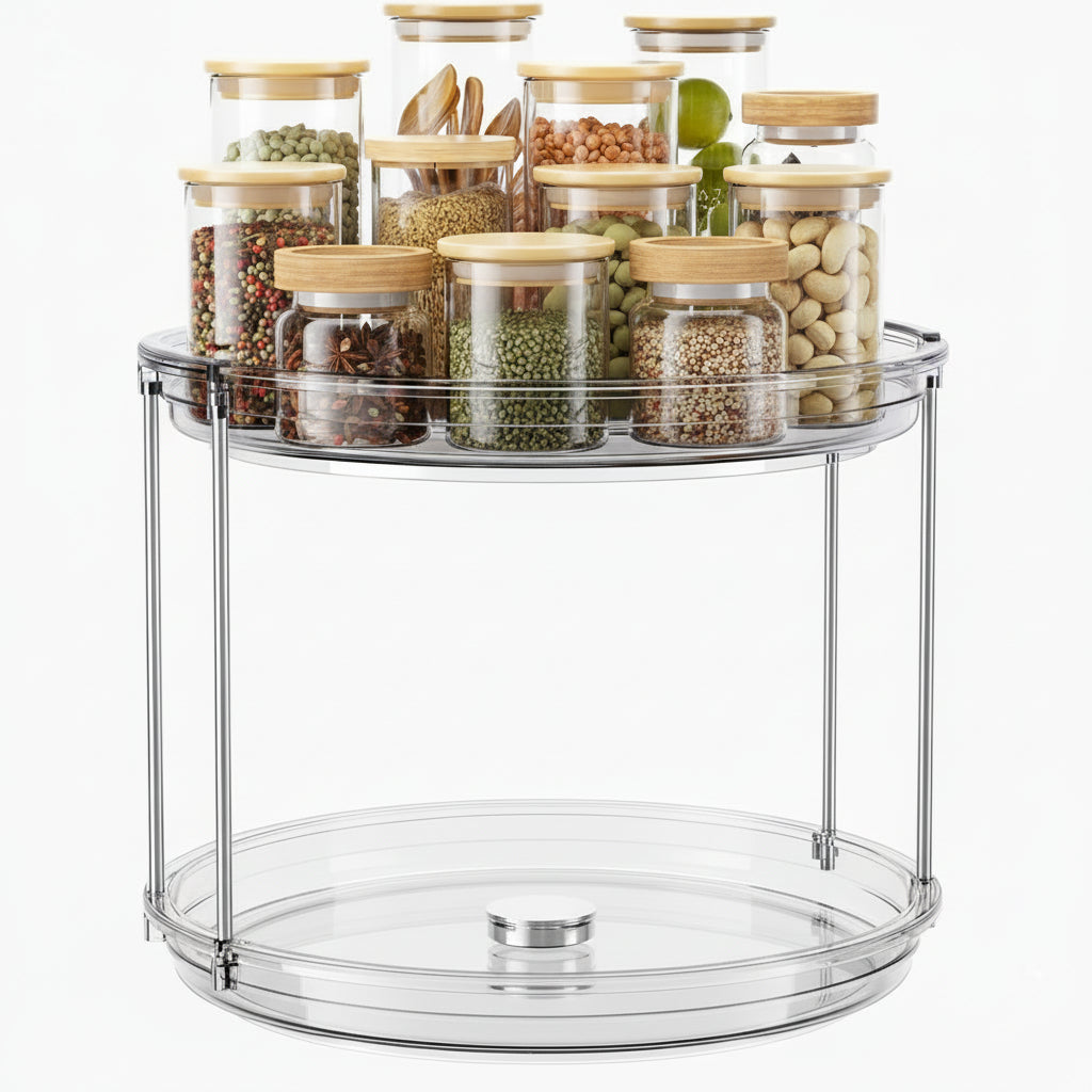 Kitchen Organizer Compact Rotating Stand Bathroom