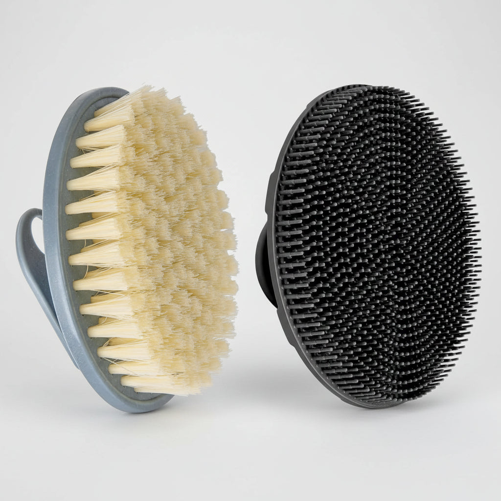 Shower Brush Silicone Body Brush Ergonomic Grip