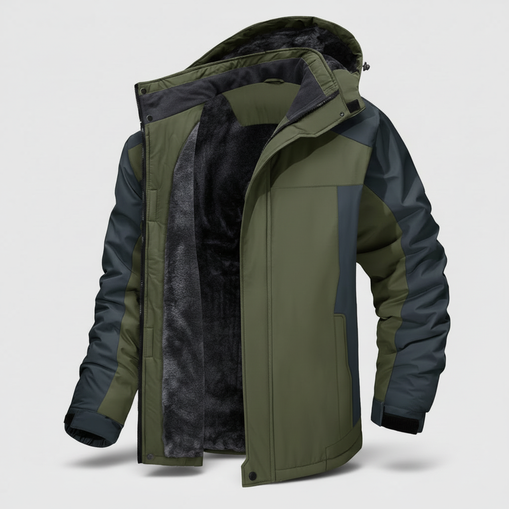 Giacca Invernale Uomo Impermeabile Antivento Cappuccio Regolabile