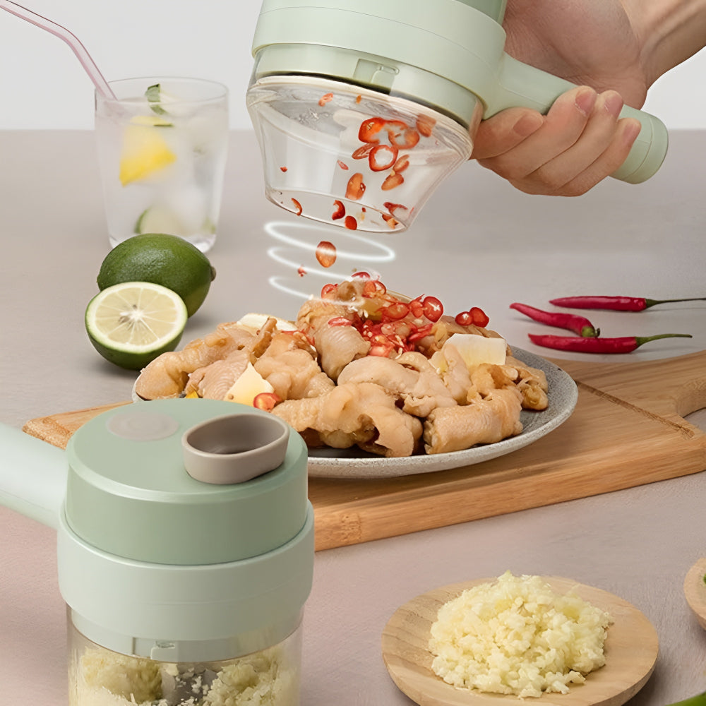 Picador de Legumes Elétrico Triturador de Cozinha Multifuncional Utensílio de Cozinha