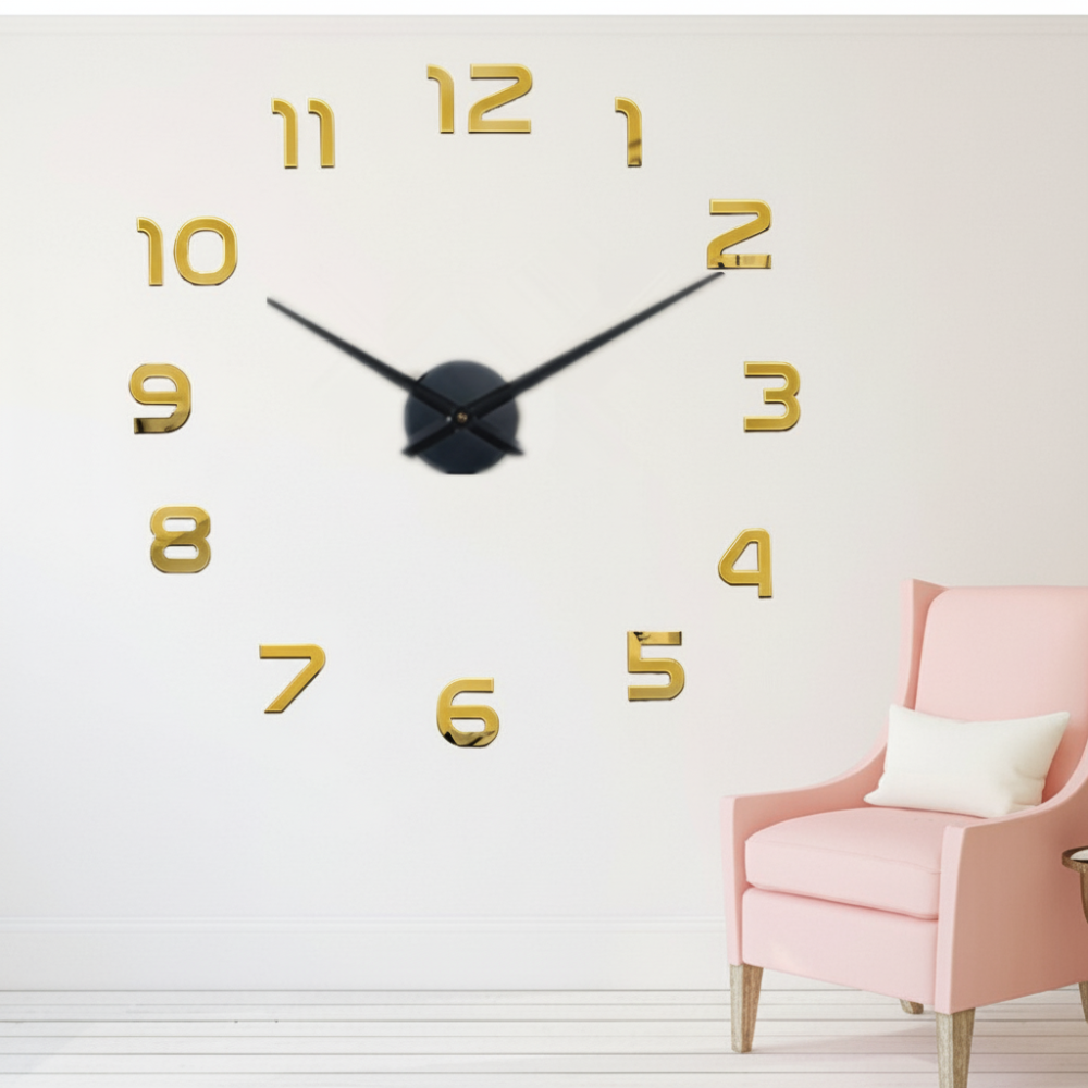 Grande Orologio da Parete 3D in Acrilico