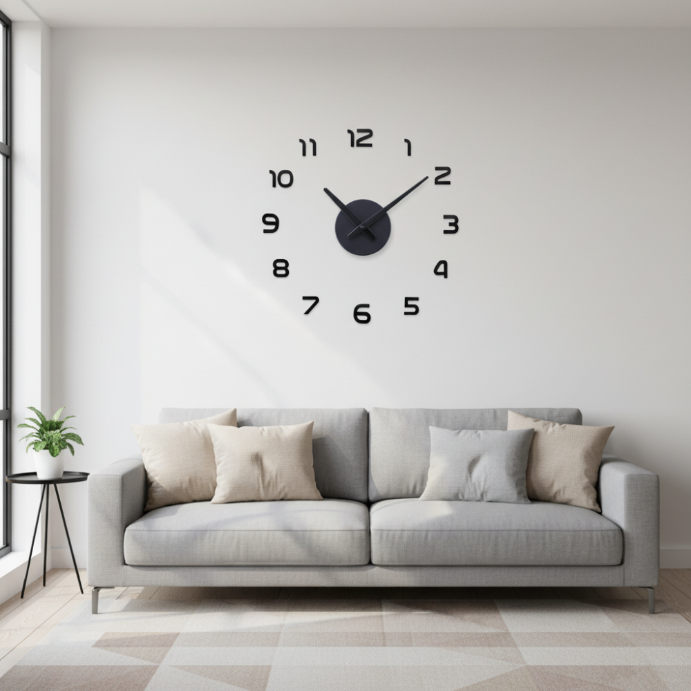 Grande Orologio da Parete 3D in Acrilico
