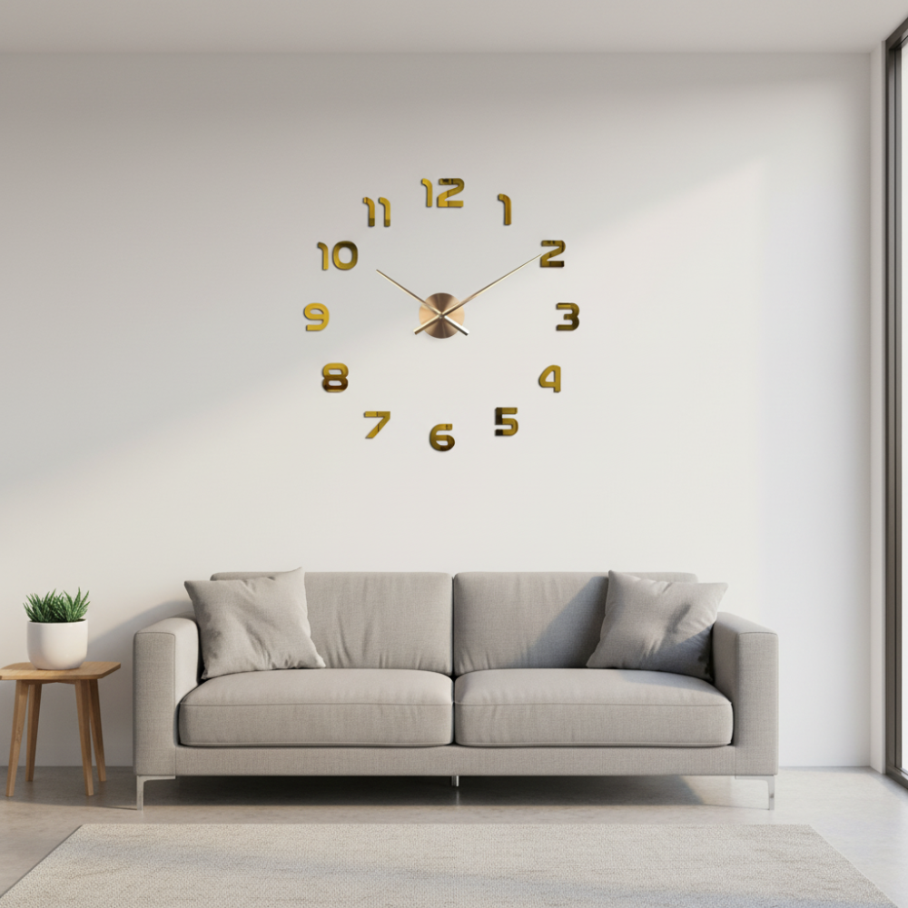 Grande Orologio da Parete 3D in Acrilico