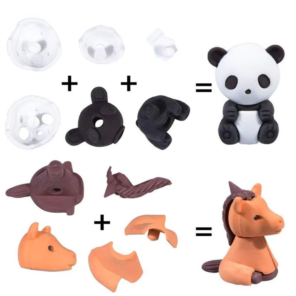 Set di giocattoli in gomma con figure di animali per bambini, regalo da distribuire a scuola