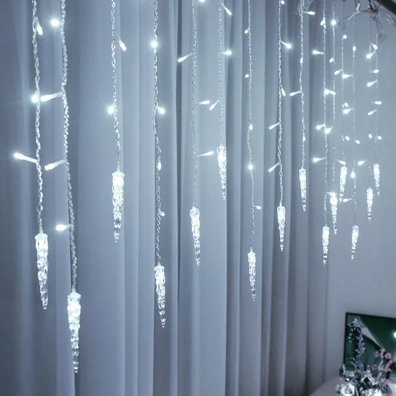 CrystalGlow - LED Lighting Curtain for Outdoor Use