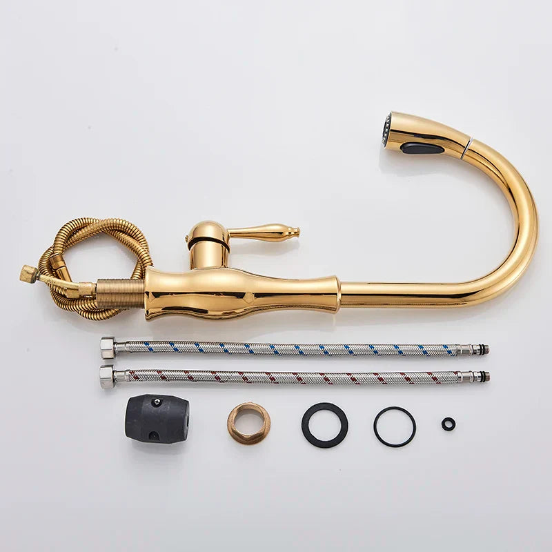 GoldFlow – Golden Kitchen Mixer Tap