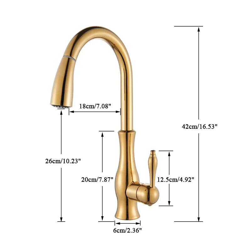 GoldFlow – Golden Kitchen Mixer Tap