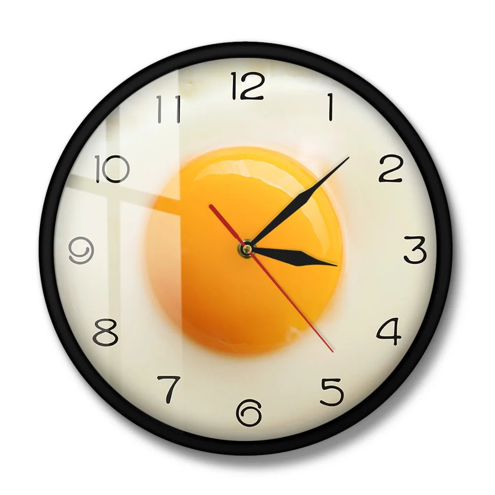 SunnySide - Fried Egg Kitchen Wall Clock 3D Design