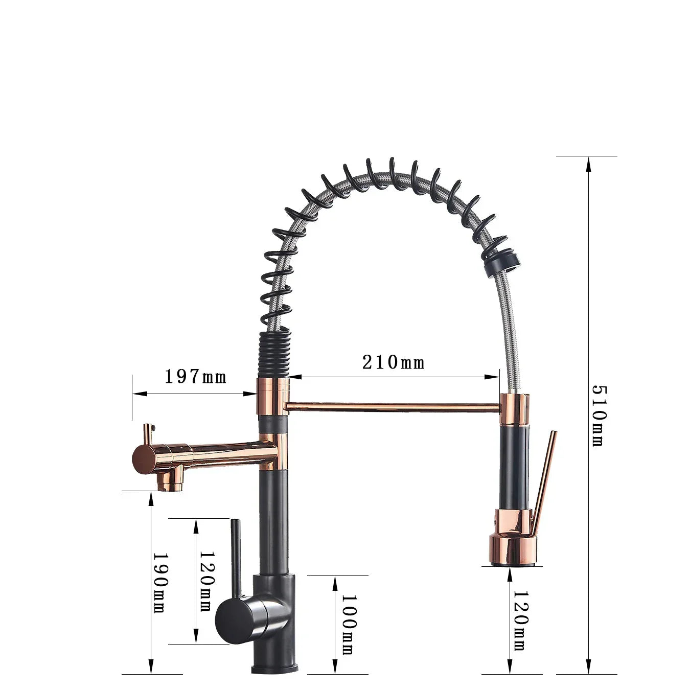 AquaFlex – Retractable Kitchen Faucet with Double Spouts