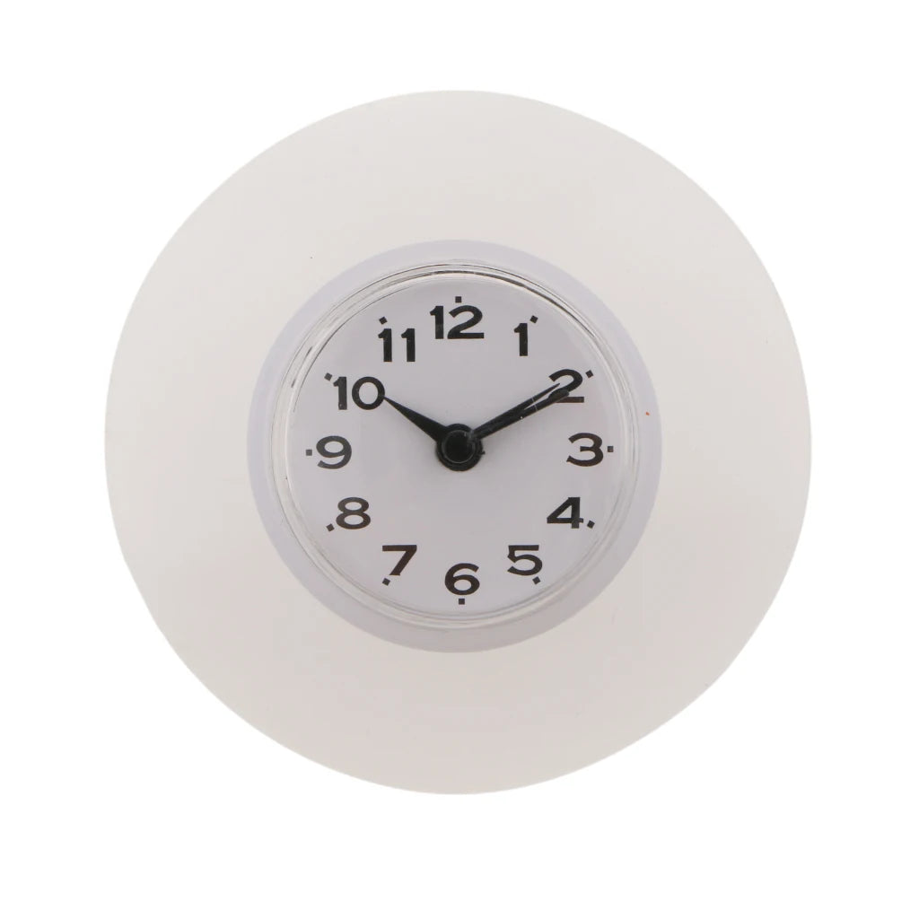 Reloj impermeable mini con ventosa para baño y cocina