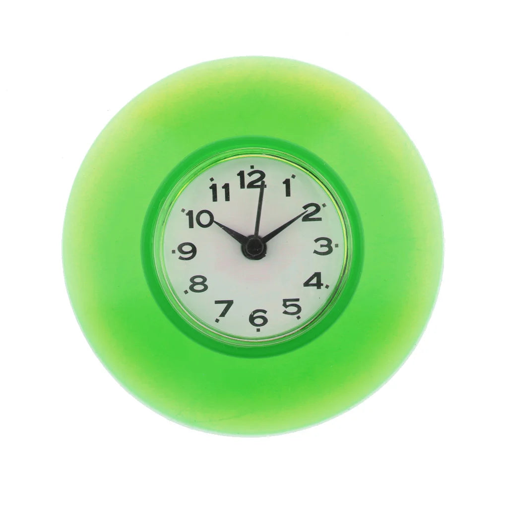 Reloj impermeable mini con ventosa para baño y cocina