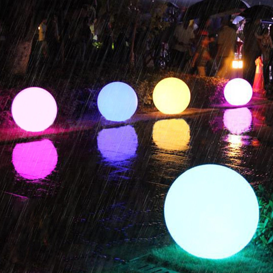 Luz de jardim em forma de bola