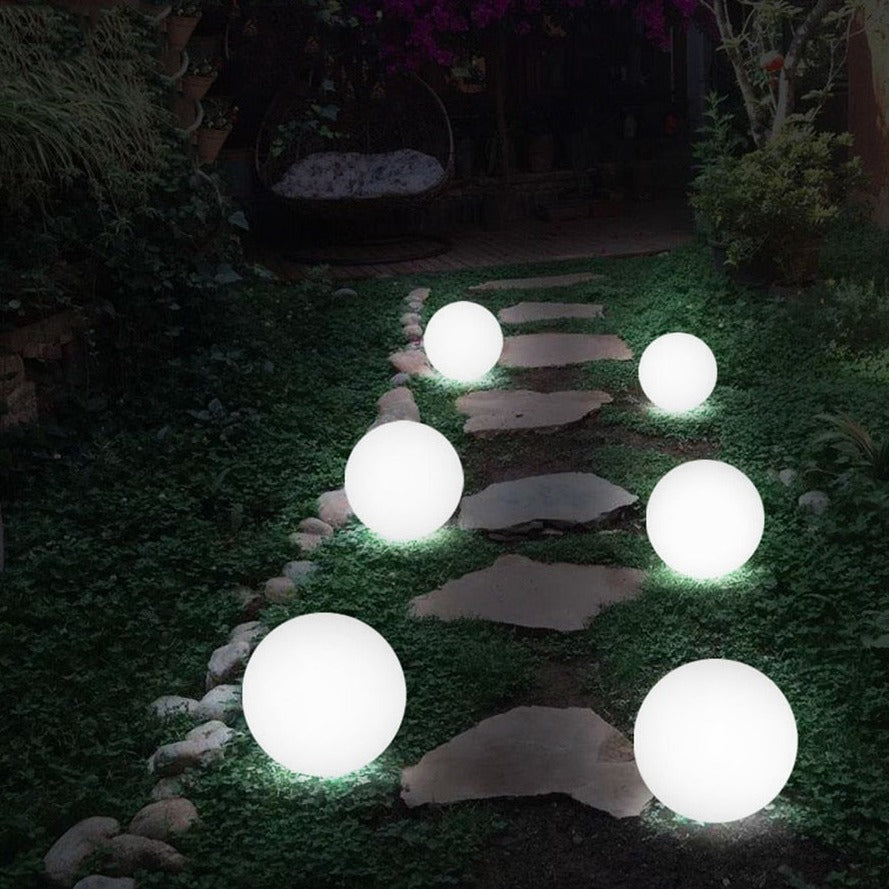 Luz de jardim em forma de bola