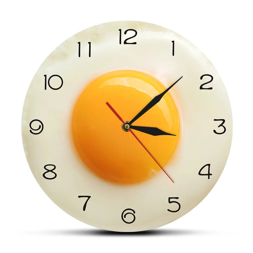 SunnySide - Fried Egg Kitchen Wall Clock 3D Design
