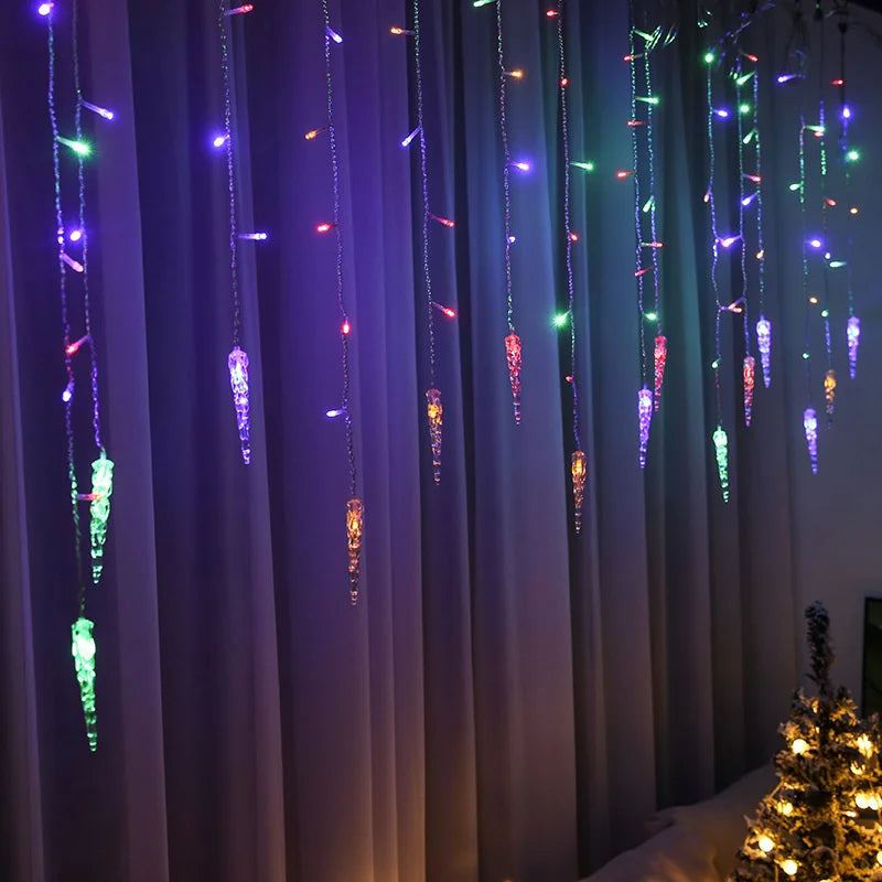 CrystalGlow - LED Lighting Curtain for Outdoor Use