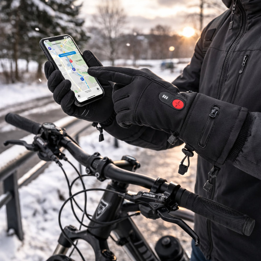 Guanti Riscaldati USB Inverno Touchscreen Antivento Ciclismo