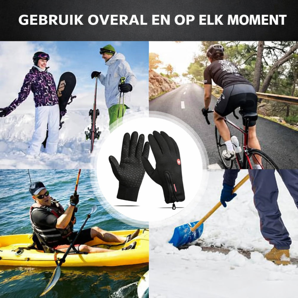 Gloves Winter Thermal Touchscreen Zip Cuff Outdoor