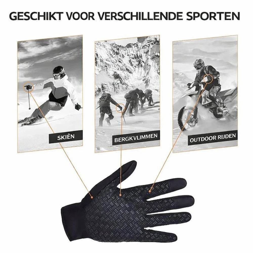 Gloves Winter Thermal Touchscreen Zip Cuff Outdoor