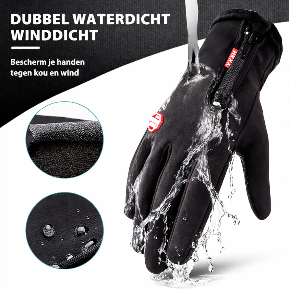 Gloves Winter Thermal Touchscreen Zip Cuff Outdoor