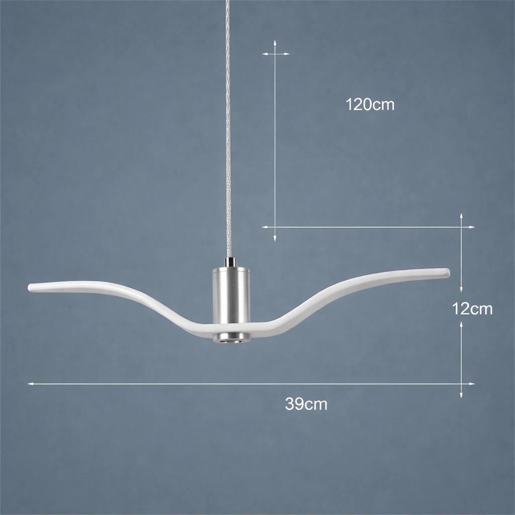 Lampadario LED Moderno Forma Uccello Resina Design