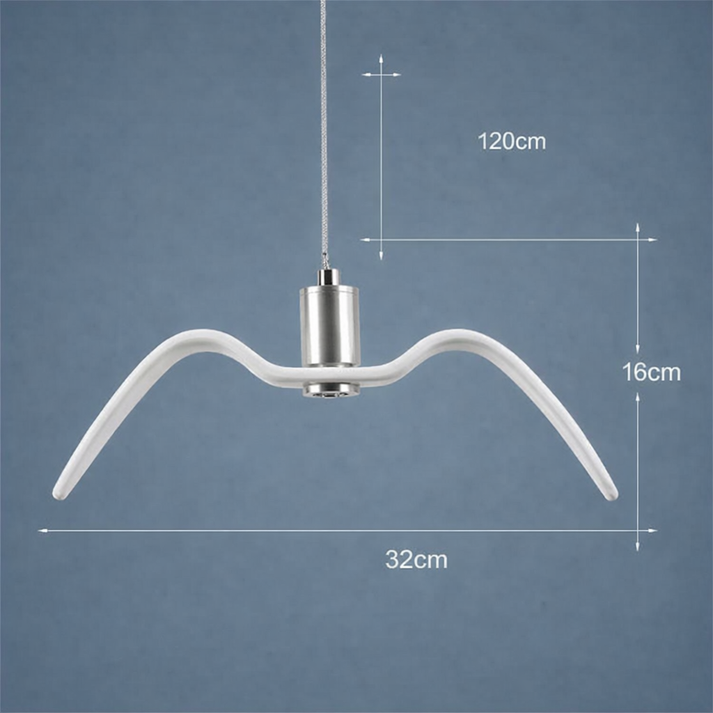 Lampadario LED Moderno Forma Uccello Resina Design