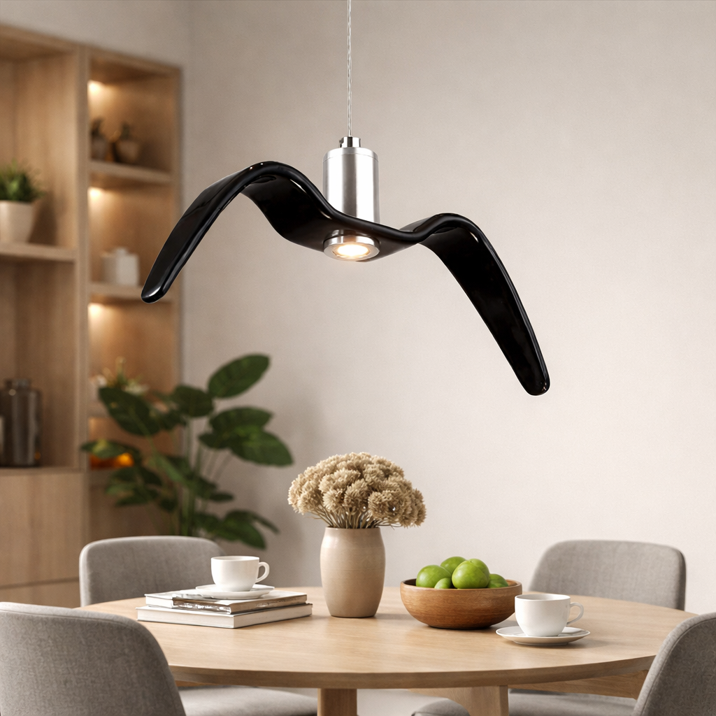 Lampadario LED Moderno Forma Uccello Resina Design
